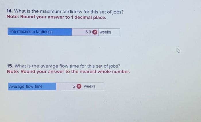 the table below. Assume the jobs are processed using the earliest-due-date rule.