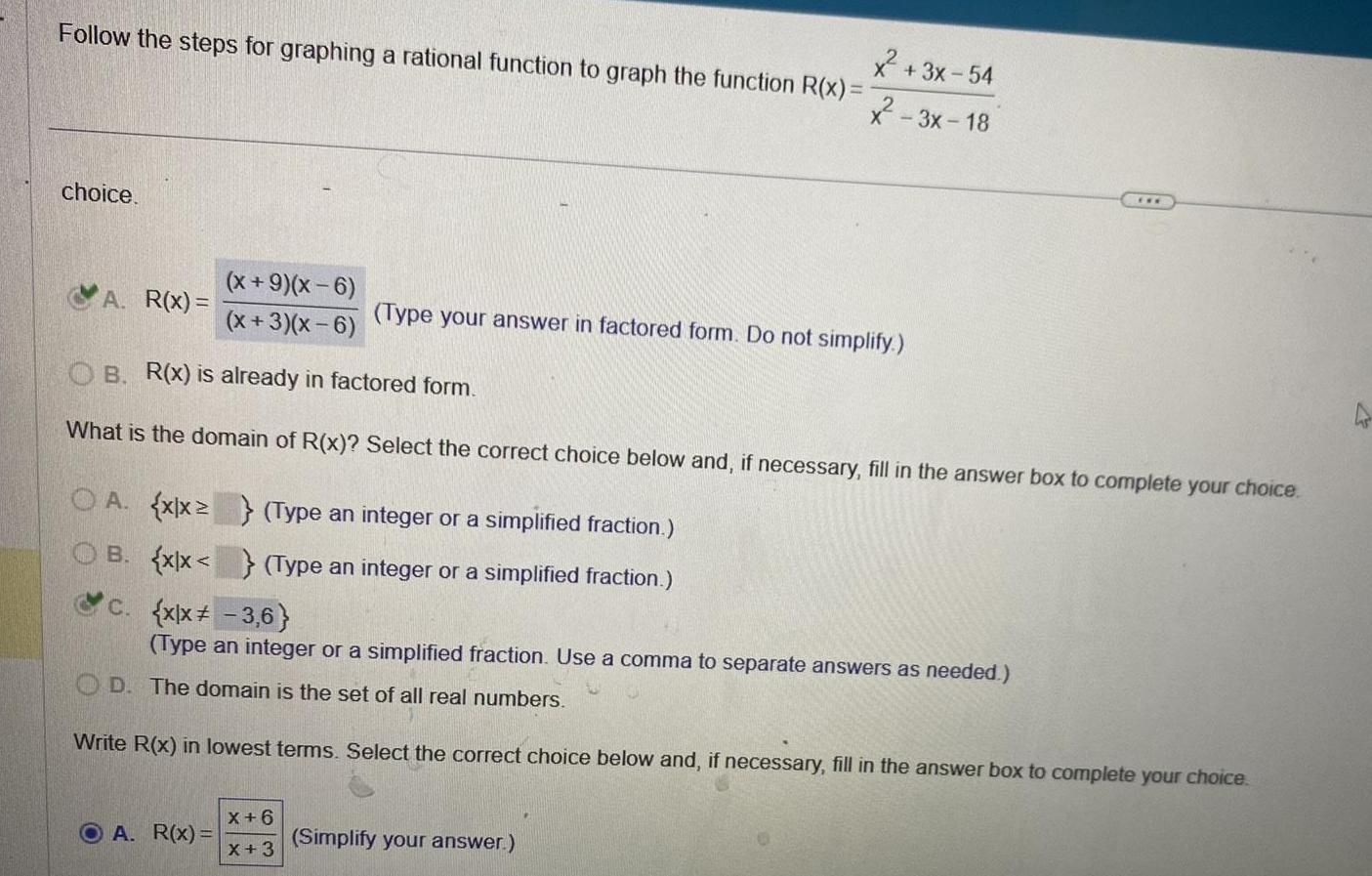  Follow the steps for graphing a rational function to graph the