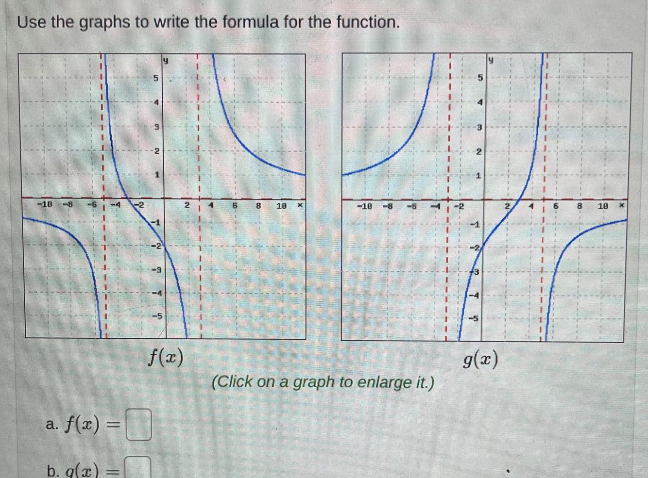  Use the graphs to write the formula for the function 18