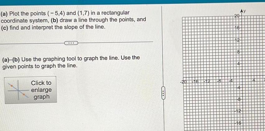 rectangular coordinate system b draw a line through the points and c