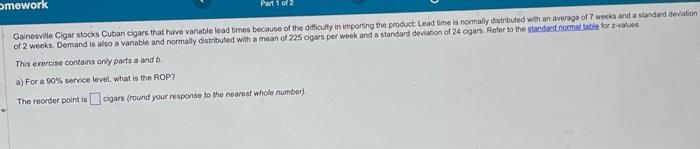  This evercise contains ony parts a and \( b \) a)