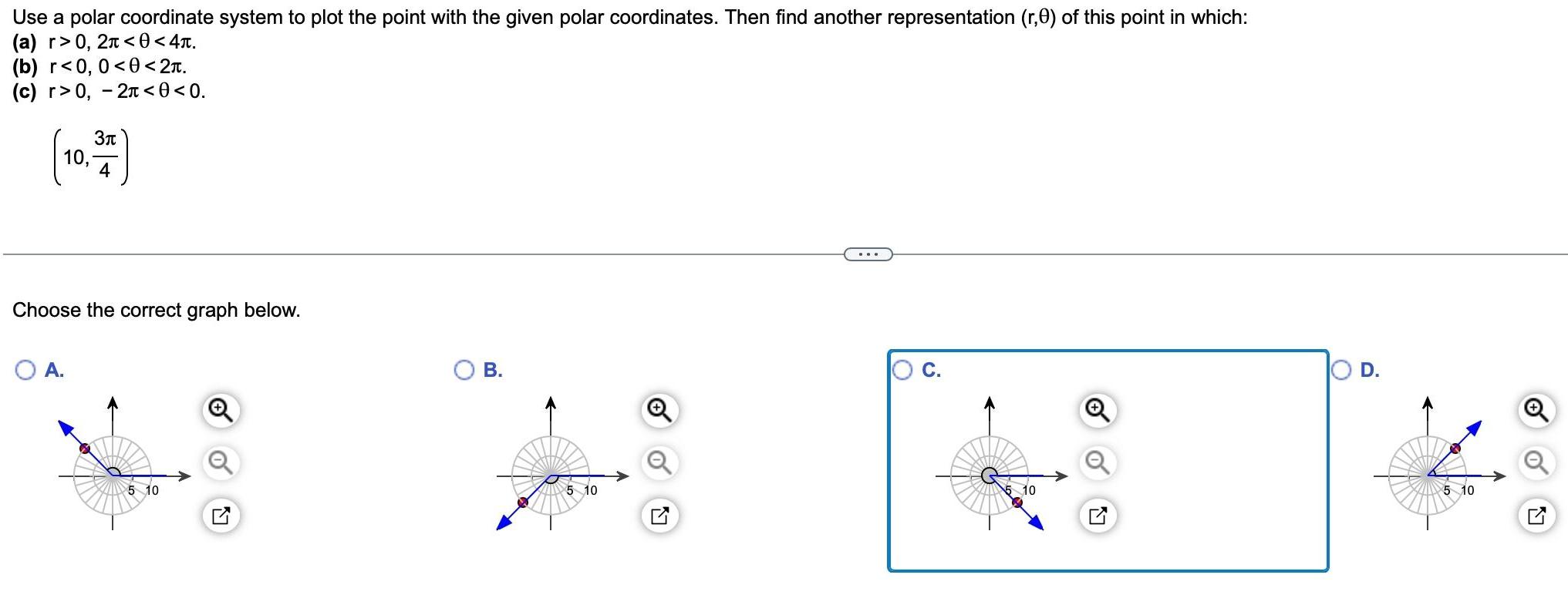 given polar coordinates Then find another representation r 0 of this point