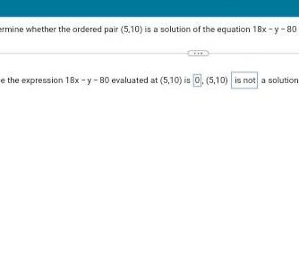 ermine whether the ordered pair 5 10 is a solution of