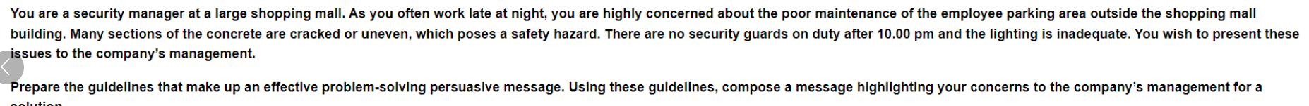 you often work late at night, you are highly concerned about the