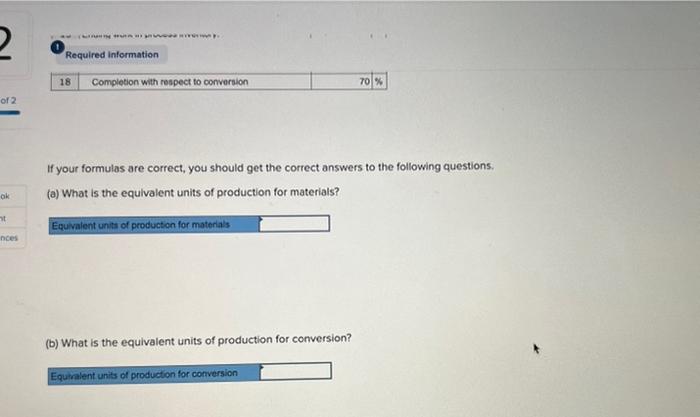 A Chapter 4: Applying Excel Data Beginning work in process inventory: Units