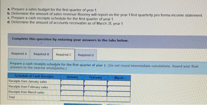 pointers over the Internet. Rooney expects sales in January year 1 to
