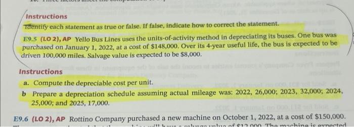  Instructions Tdentify each statement as true or false. If false, indicate