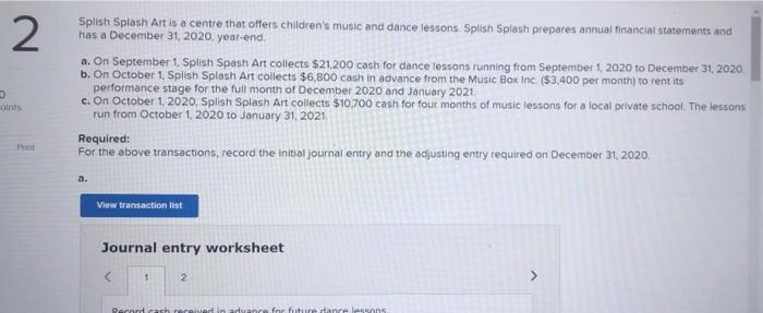  2 oints P Splish Splash Art is a centre that offers