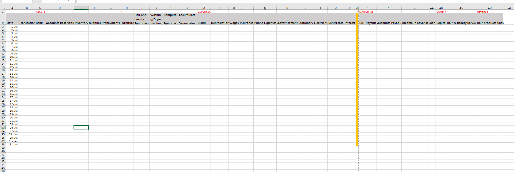 Below are transactions that took place in July. (All transactions include GST