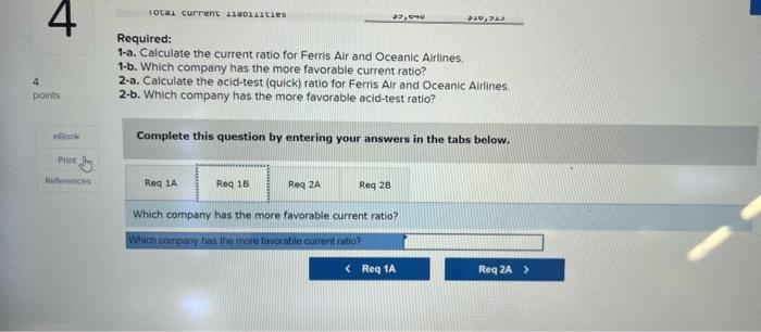 as follows: ($ in millions) Oceanic 4 points Current assets: Ferris Air