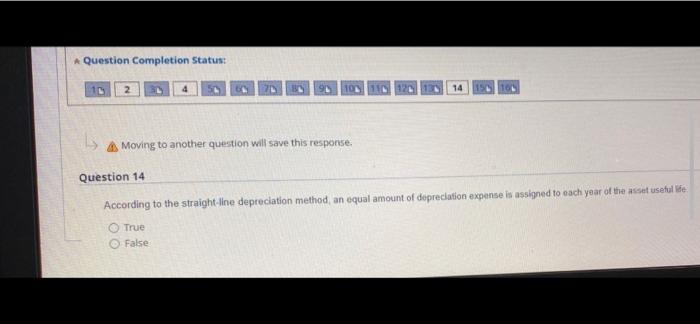 A Question Completion Status: 10 2 103 13 14 15 16