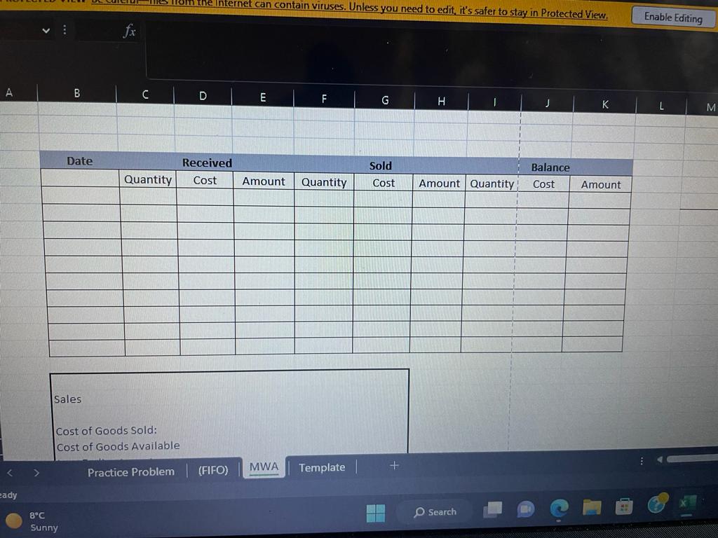 margin. 1 PROTECTED VIEW Be careful-files from the Internet can contain viruses.
