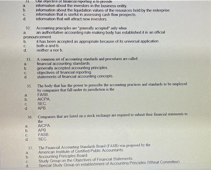 outside an enterprise. 3. Users of the financial information provided by a