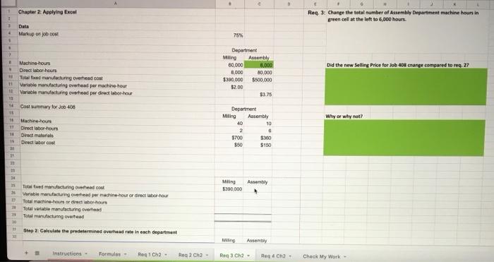  Chapter 2: Applying Excel I 3 Data 4 Markup on job