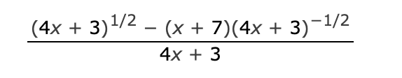 Simplify the expression by first pulling out any common factors in
