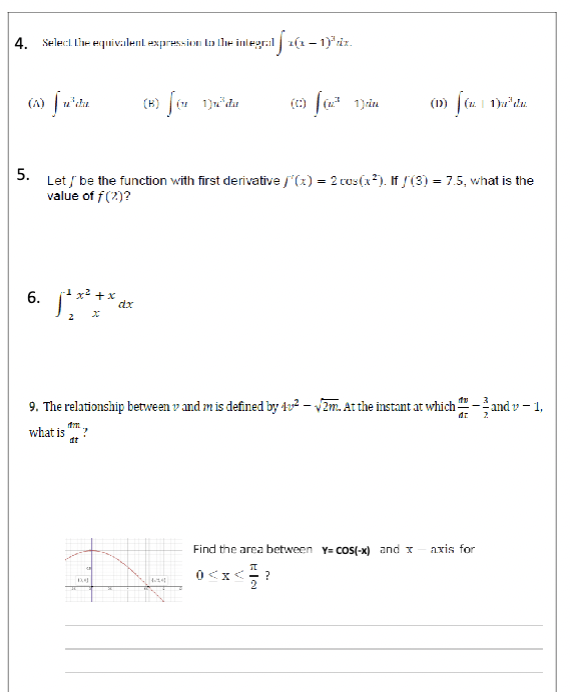 2x(2 y) with the initial condition 1 when x 3. Her steps