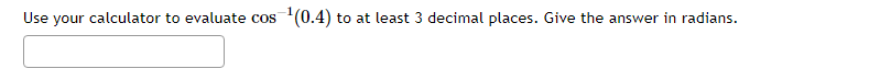 must be an exact angle in radians and in the interval [0,
