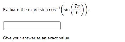 be an exact angle in radians and in the interval -2'2 Example: