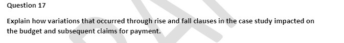  Question 17 Explain how variations that occurred through rise and fall