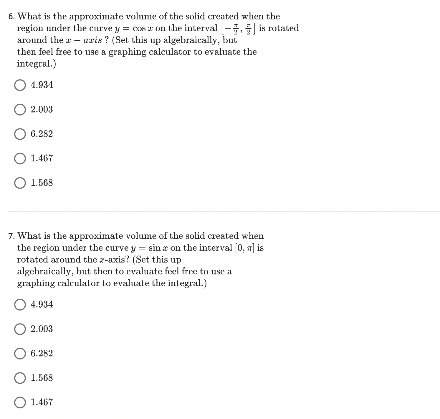 is rotated about the line 3; : 3. Which of the following