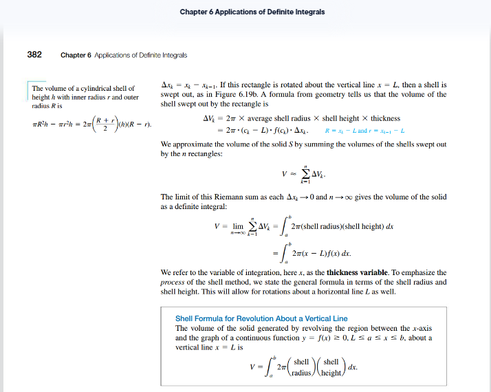 entire solid. Exercise 2. Read the introduction to the subsection "The Shell
