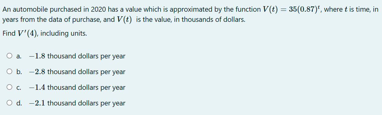 > 0. Find the value of a > 0 so that a