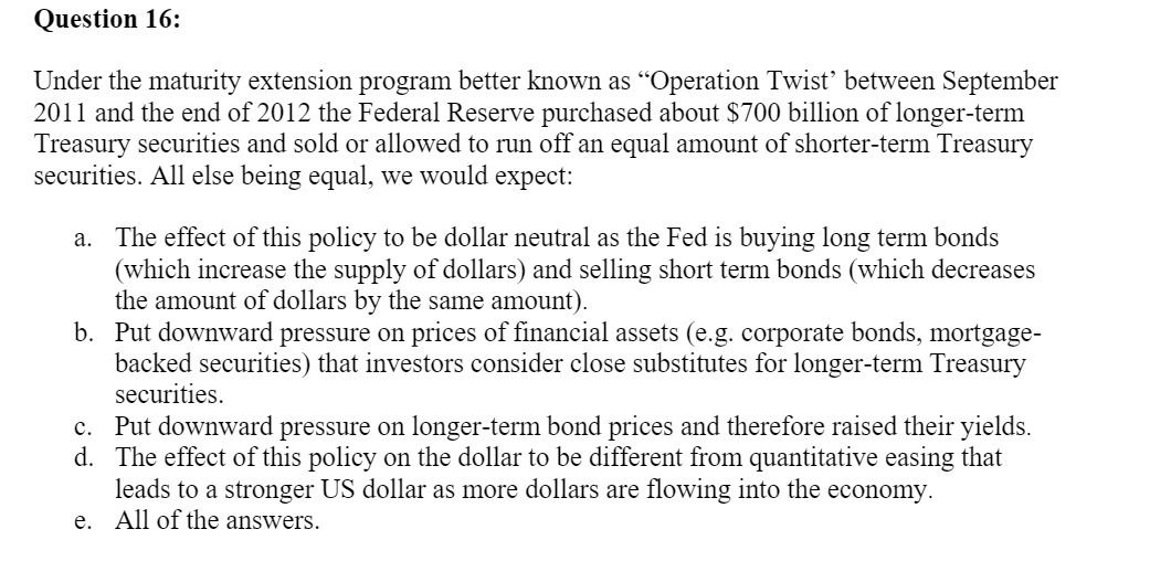 Twist' between September 2011 and the end of 2012 the Federal Reserve