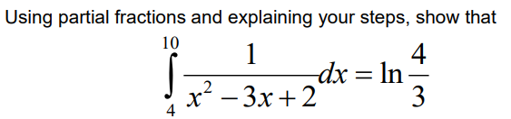 dx = ln x-3x+2 3 4