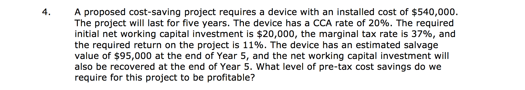  Would like some help solving this corporate finance problem attached below!