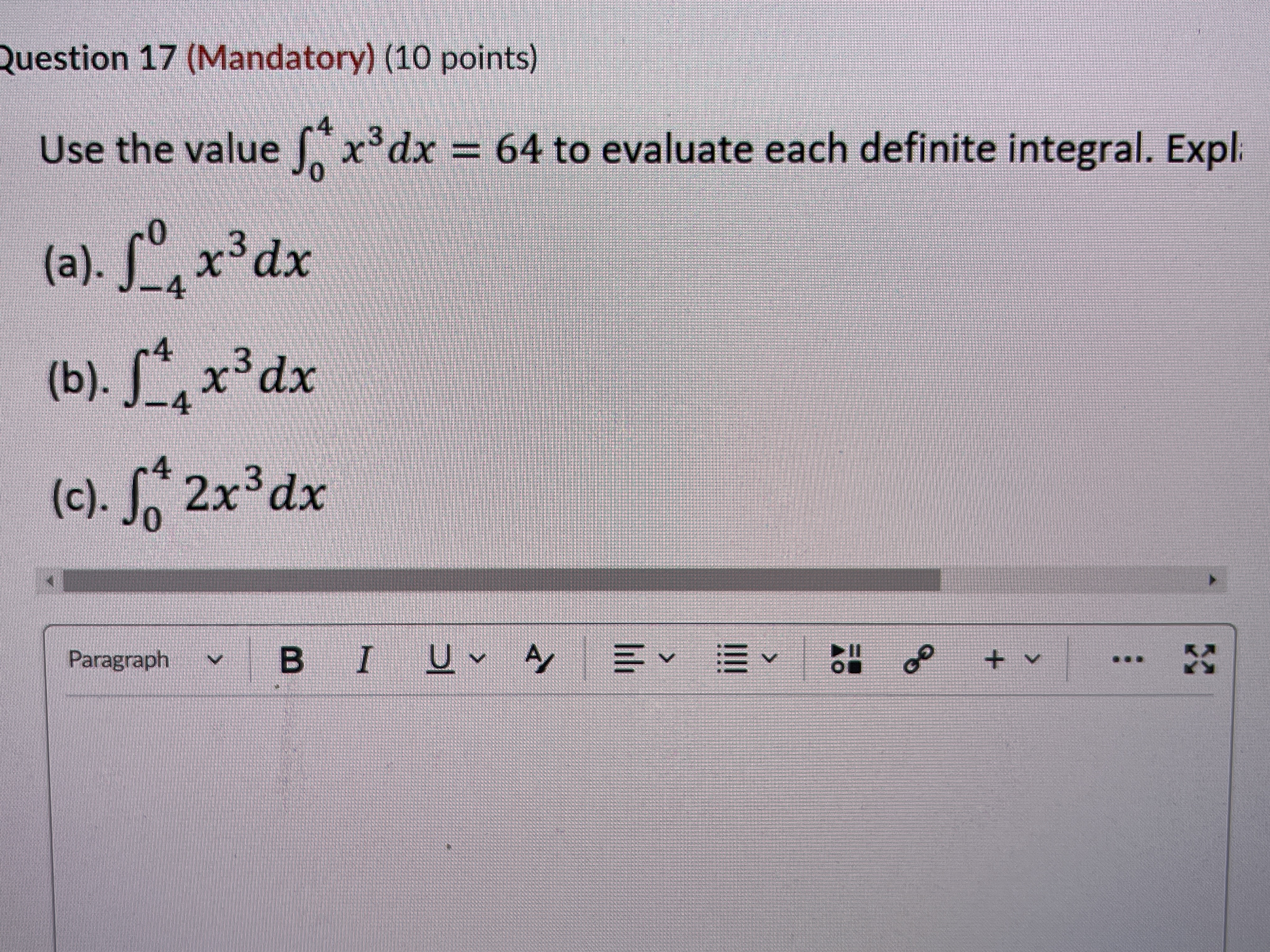 to evaluate each definite integral. Expl (a). [_ x3 dx (b). S_,