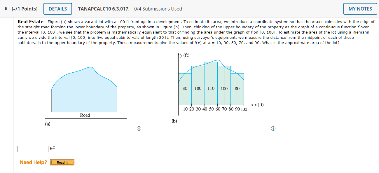 R under the graph of f by computing the Riemann sum of