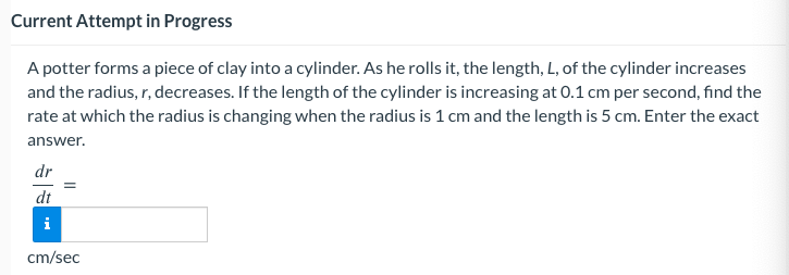 rate of 4 meters /min. How fast is the water level rising