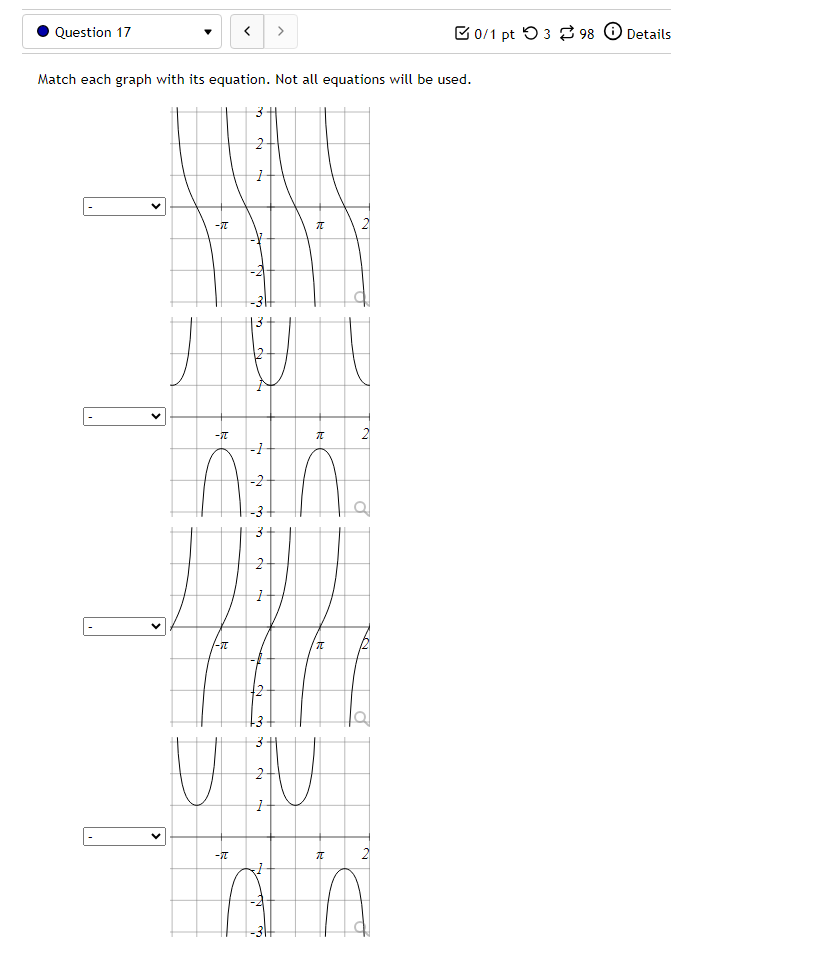 [H1 pt "D 3 3 93 (3' Details Match each graph with
