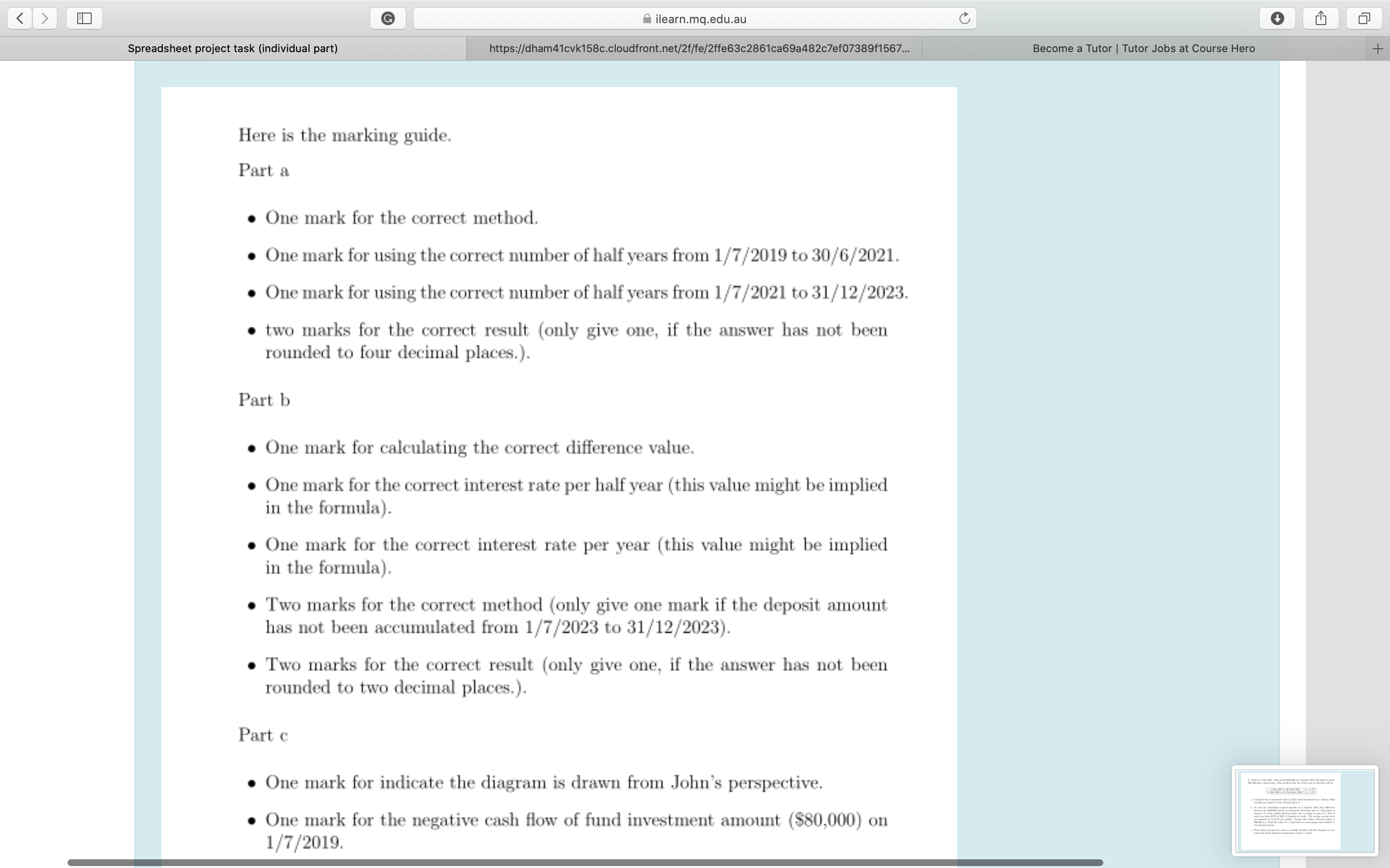 should we give for part b?How many marks should we give for