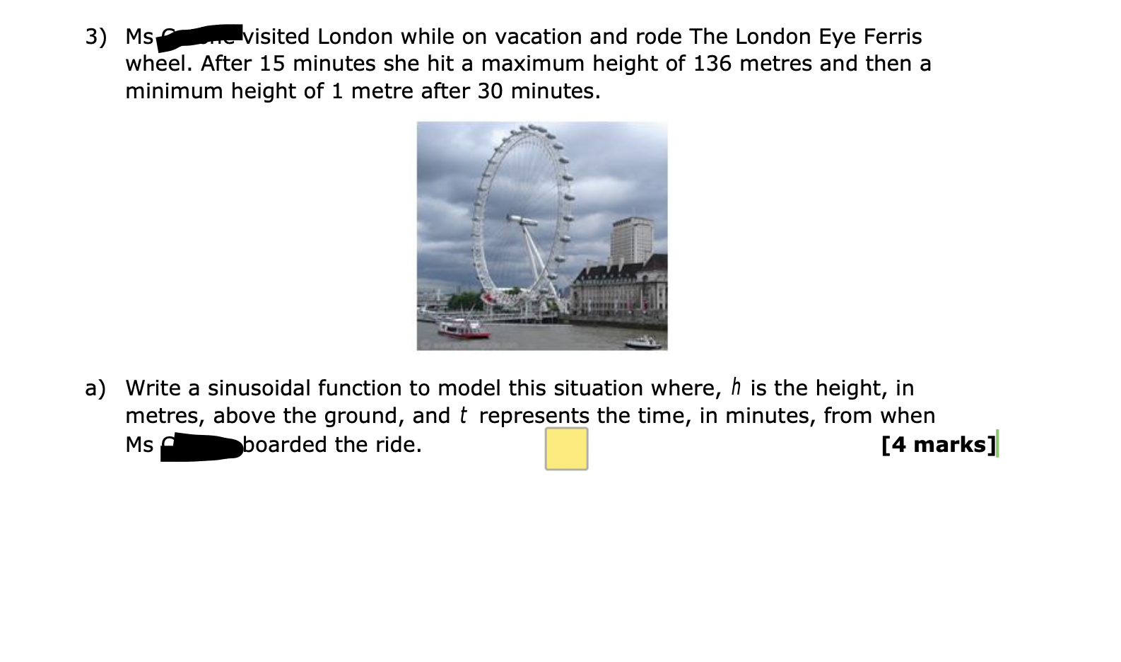 sin(36 + 270) 2 using key points and key features. Sketch at