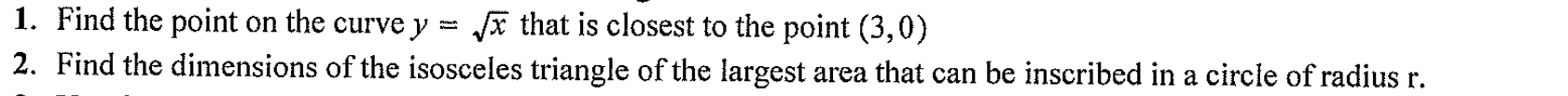  please help with question 2 1. Find the point on the
