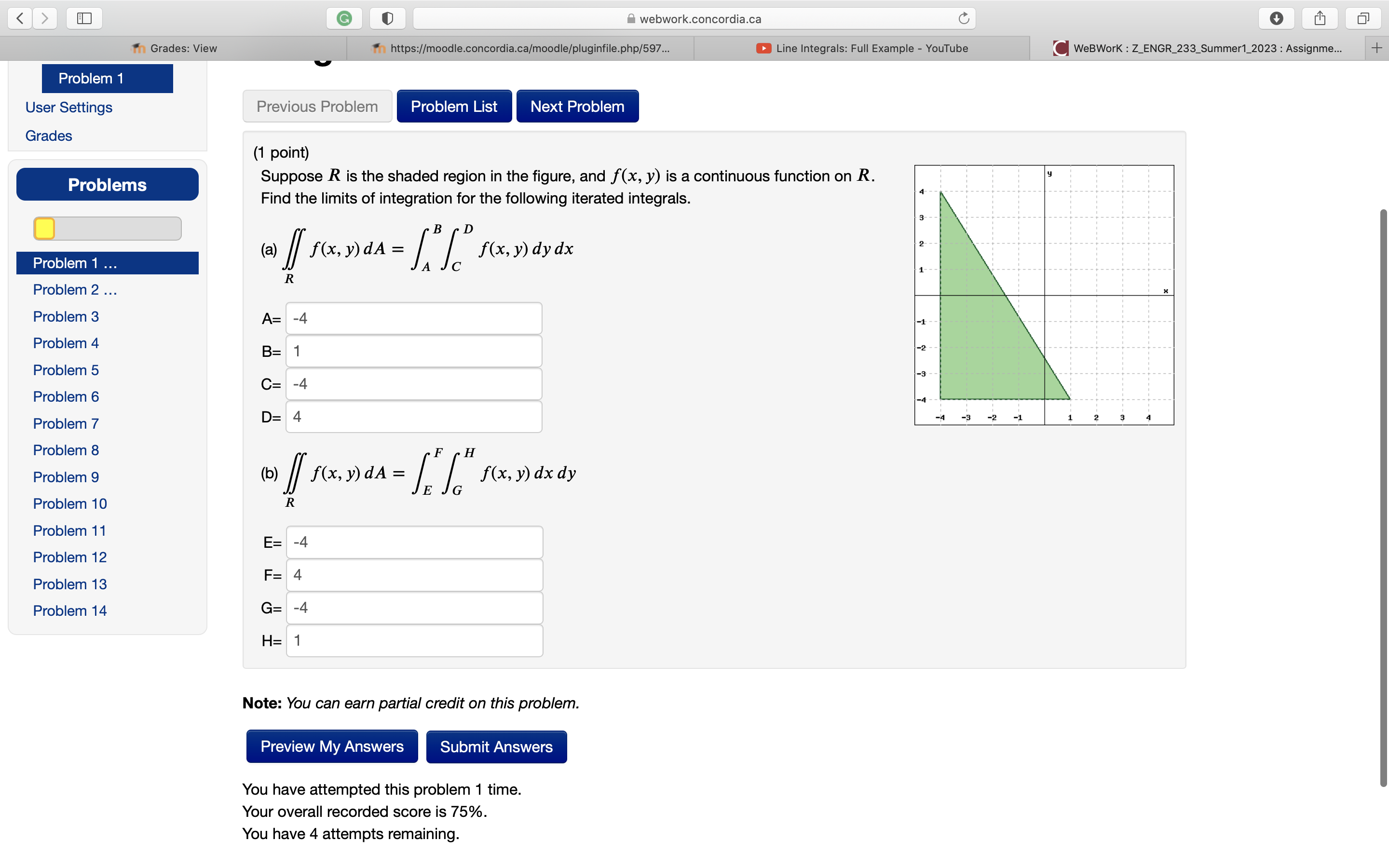 Example - YouTube WeBWork : Z_ENGR_233_Summer1_2023 : Assignme.. + Problem 12 3
