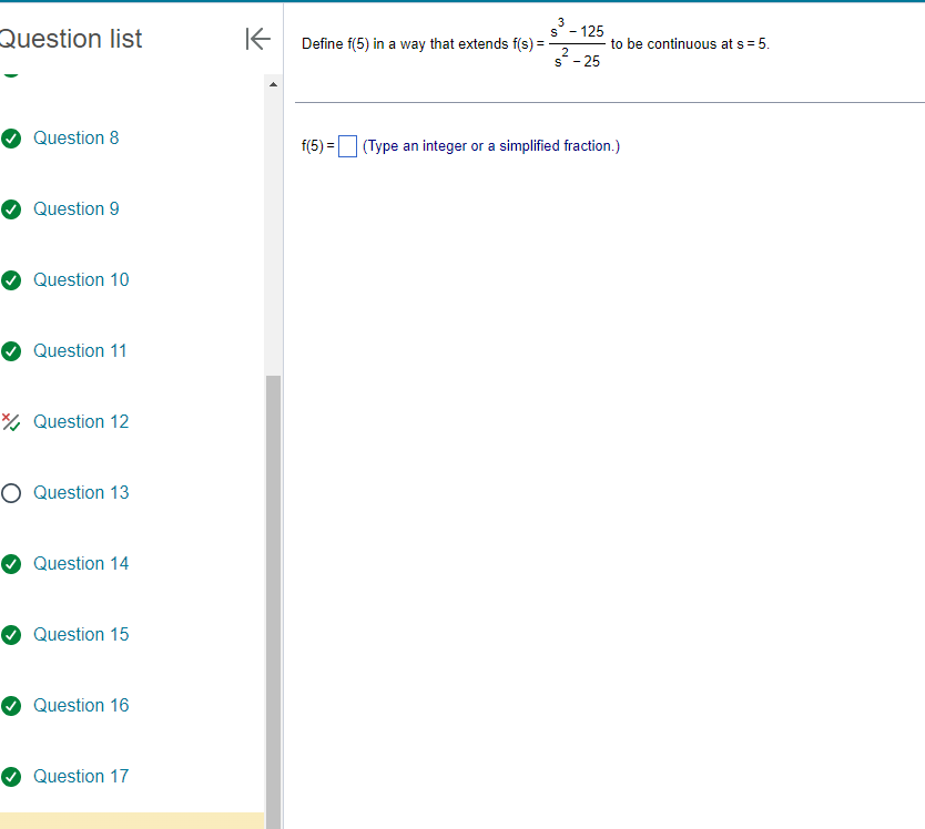  Question list '85 Question 8 Question 9 Question 10' Question 11