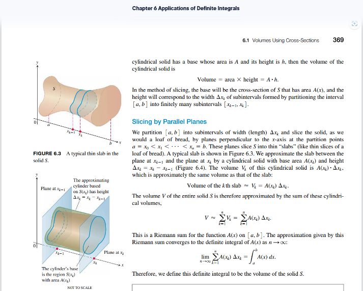 the introduction to the subsection "Slicing bv Parallel Planes" lp. 369}. Summarize