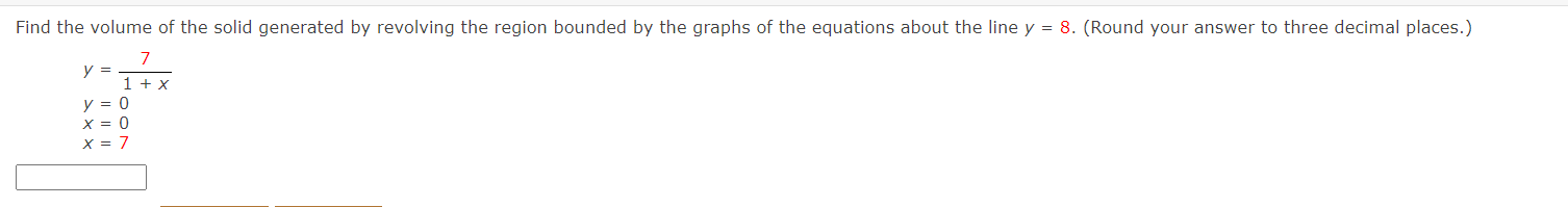 generated by revolving the region bounded by the graphs of the equations