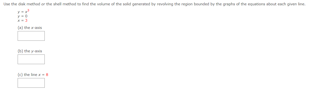 = 3 O revolved about the y-axis r Y=0. y=0. The integral
