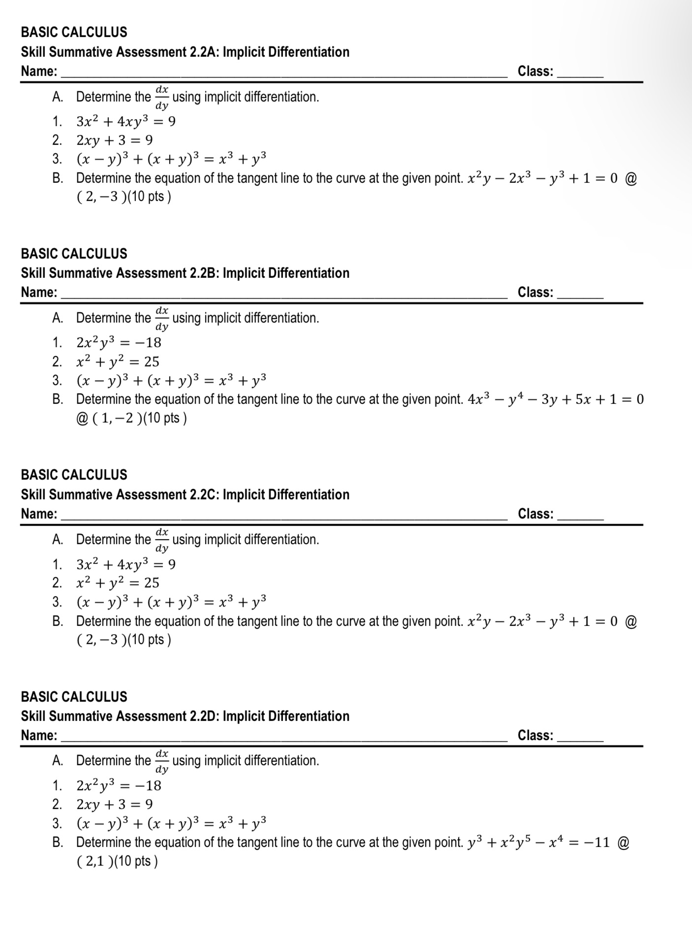answer, but I'd really appreciate the help. Thank you! BASIC CALCULUS Skill