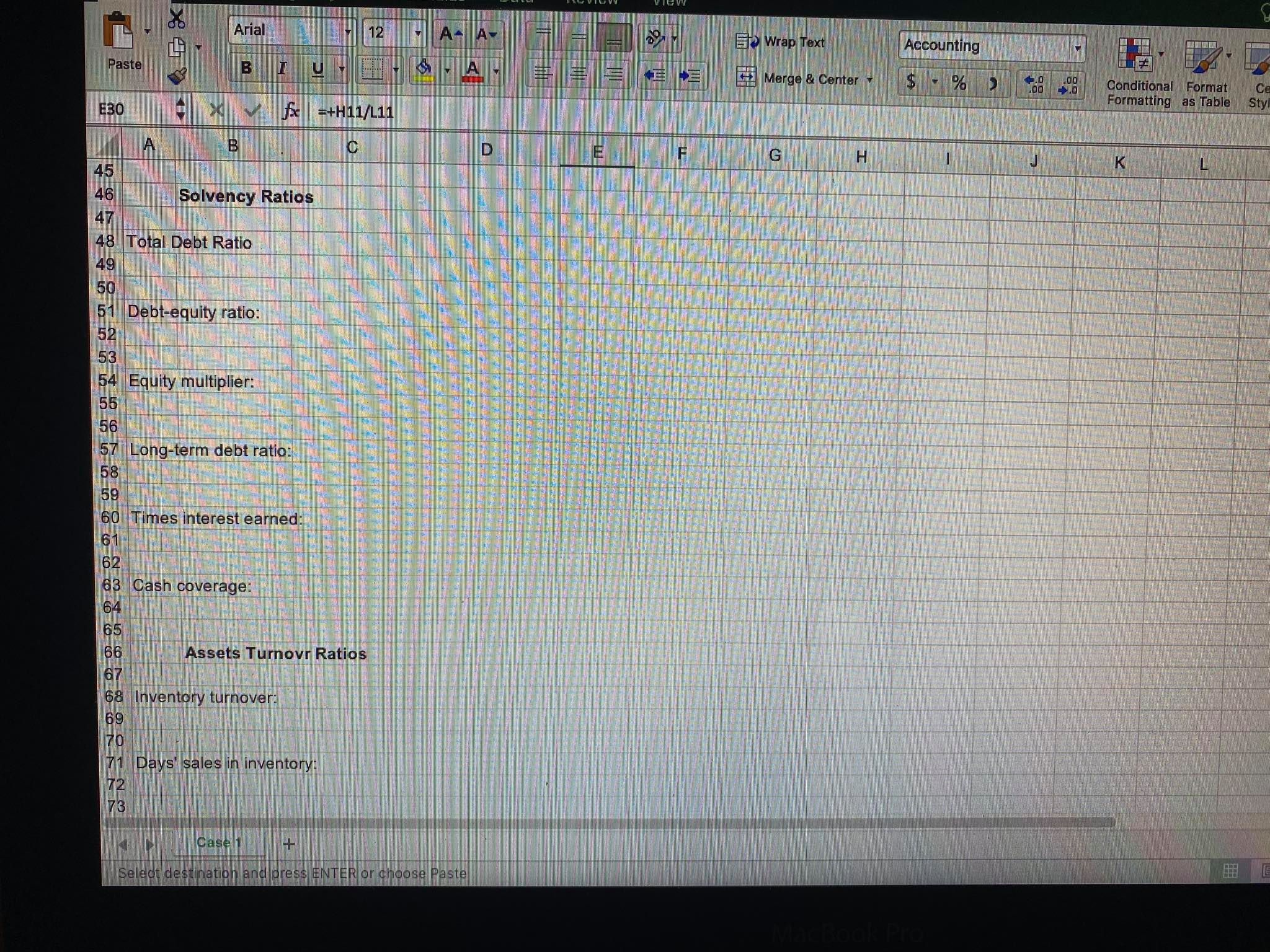 using excel formula. please include the excel formula for each question i