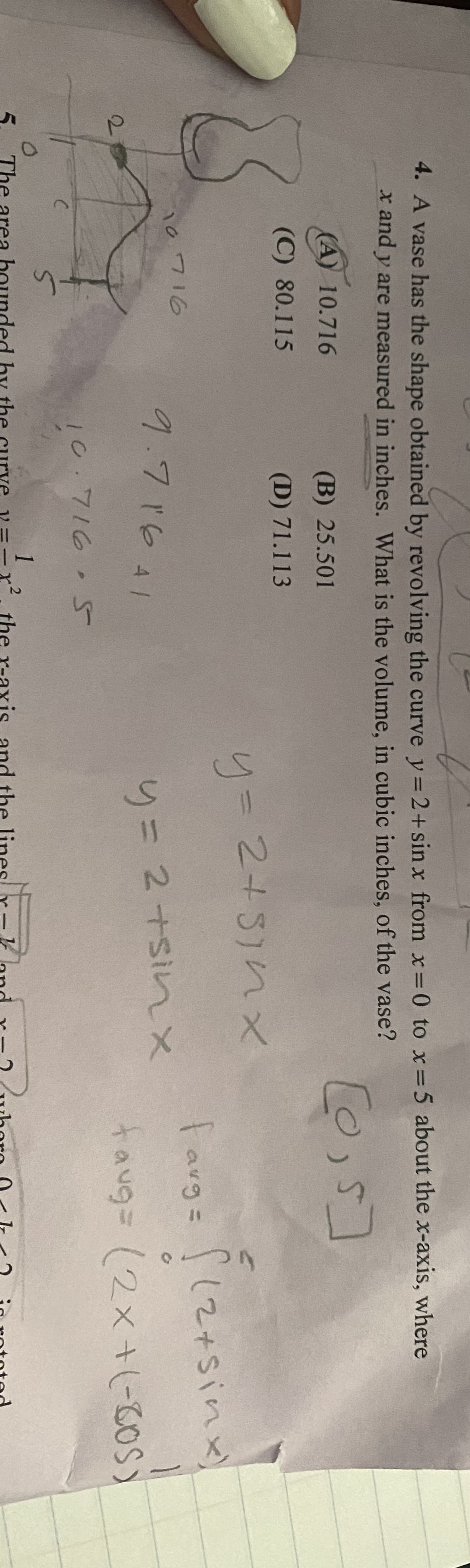 Circle the correct answer for each problem. Bc sure to fill out