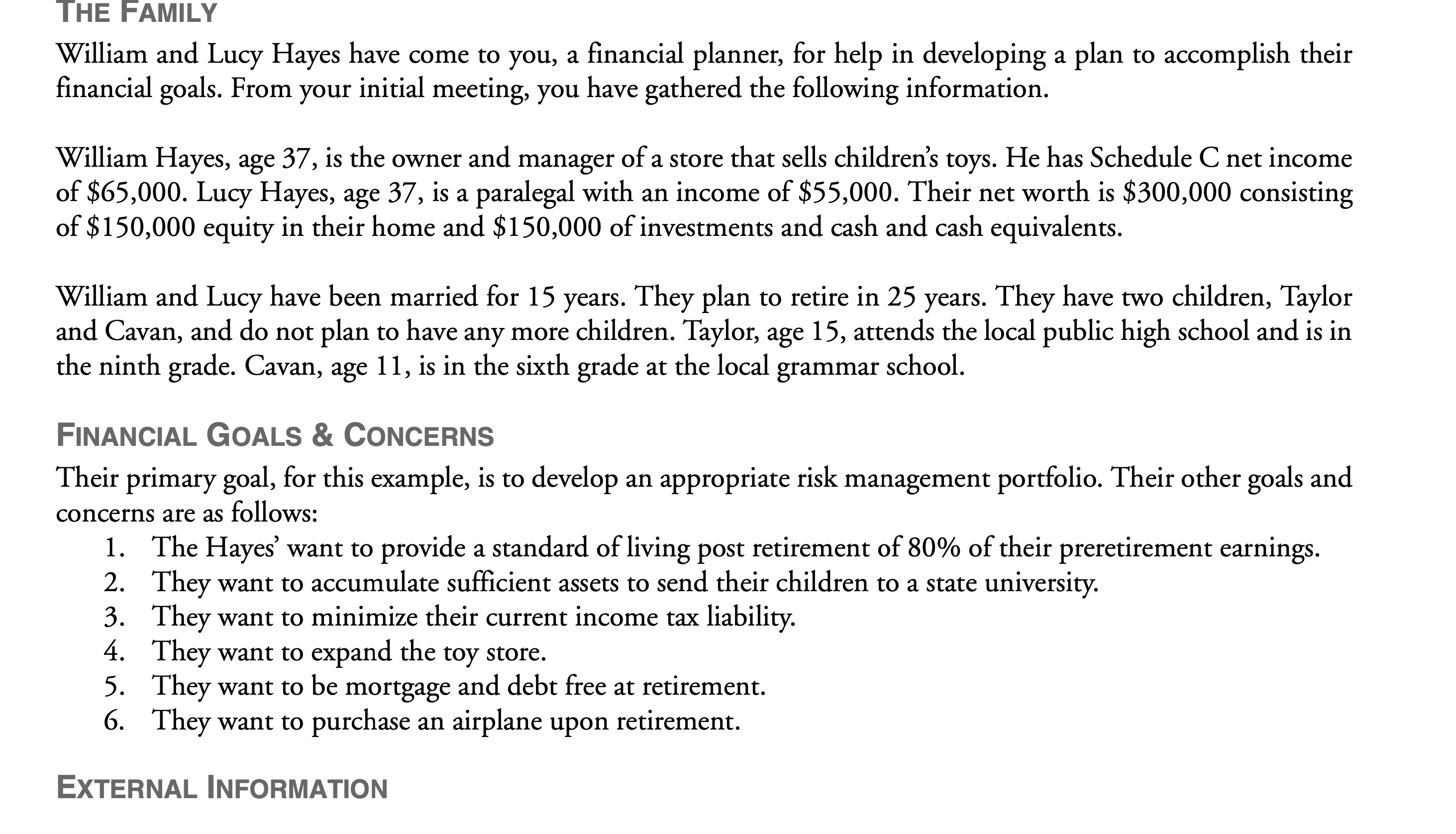 planner, for help in developing a plan to accomplish their nancial goals.