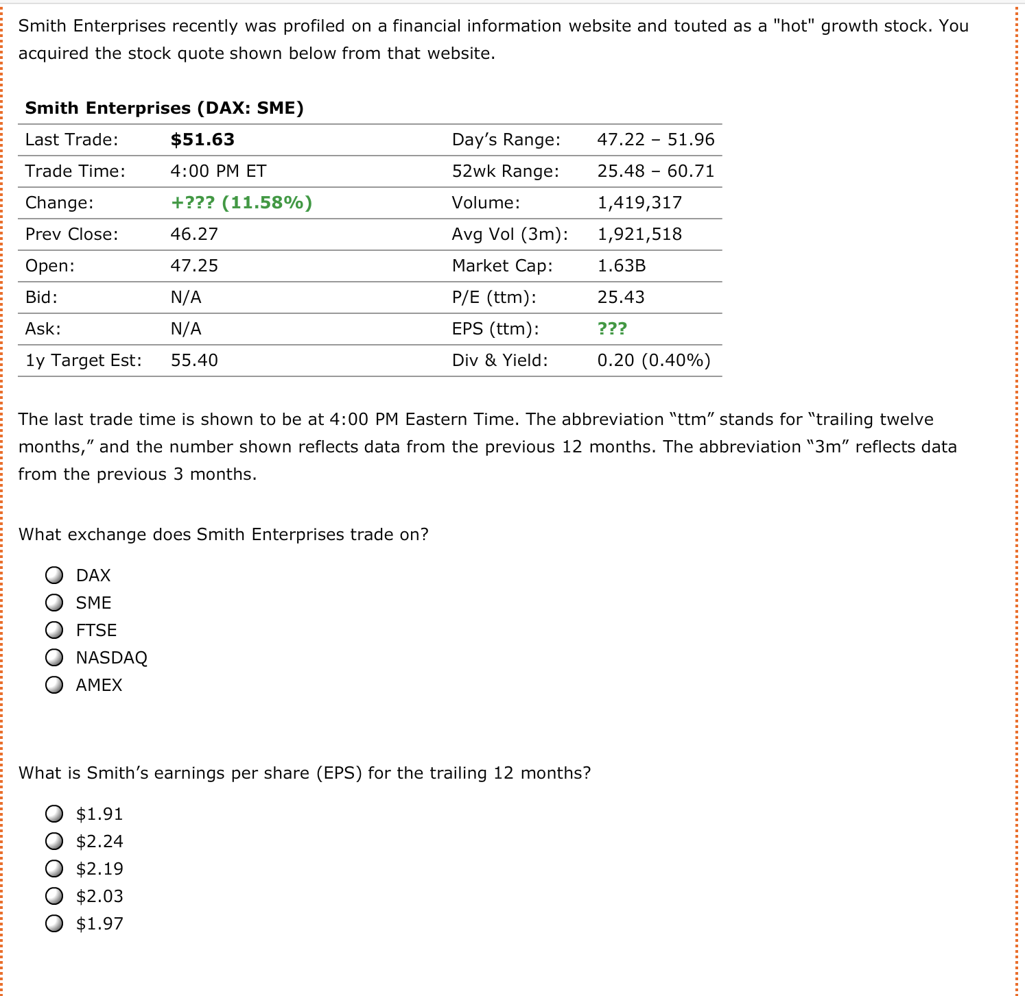 Please help me with this finance problem! There is about 4