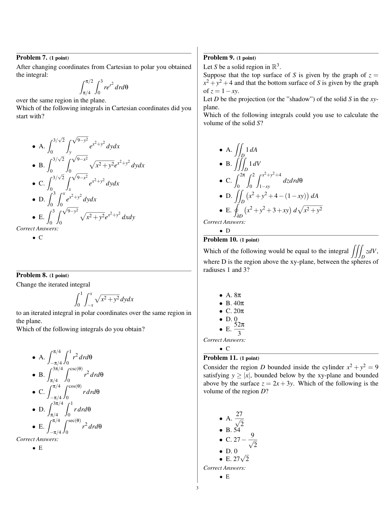 r and s. Which of the following is equal to a dz