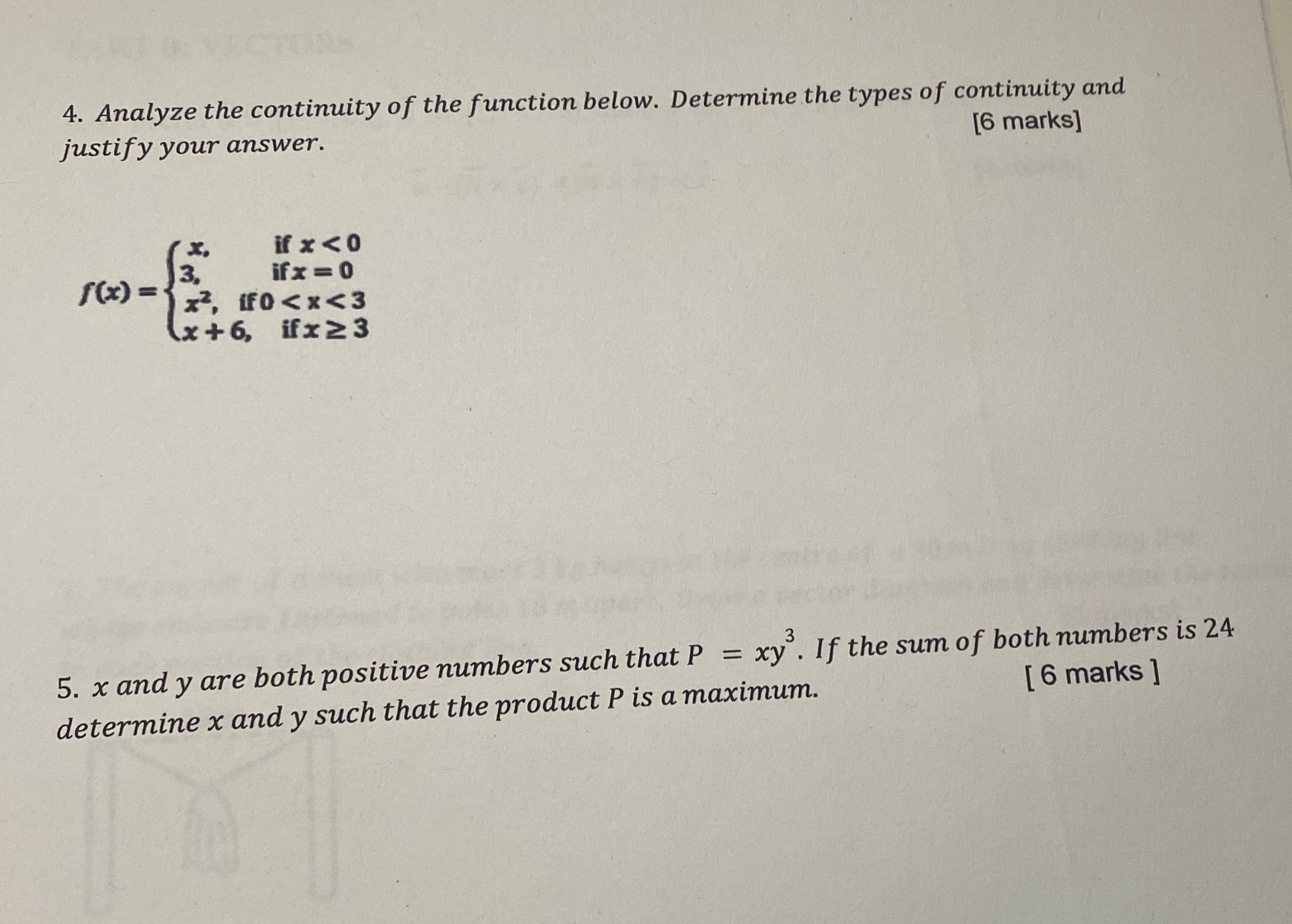 thank you 4. Analyze the continuity of the function below. Determine the