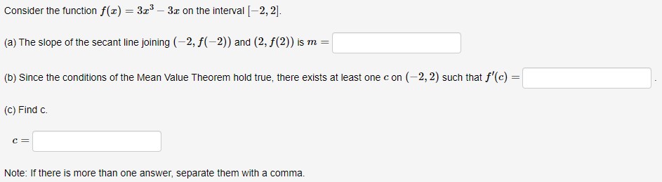 Intermediate Value Theorem. for what values of N is there a c