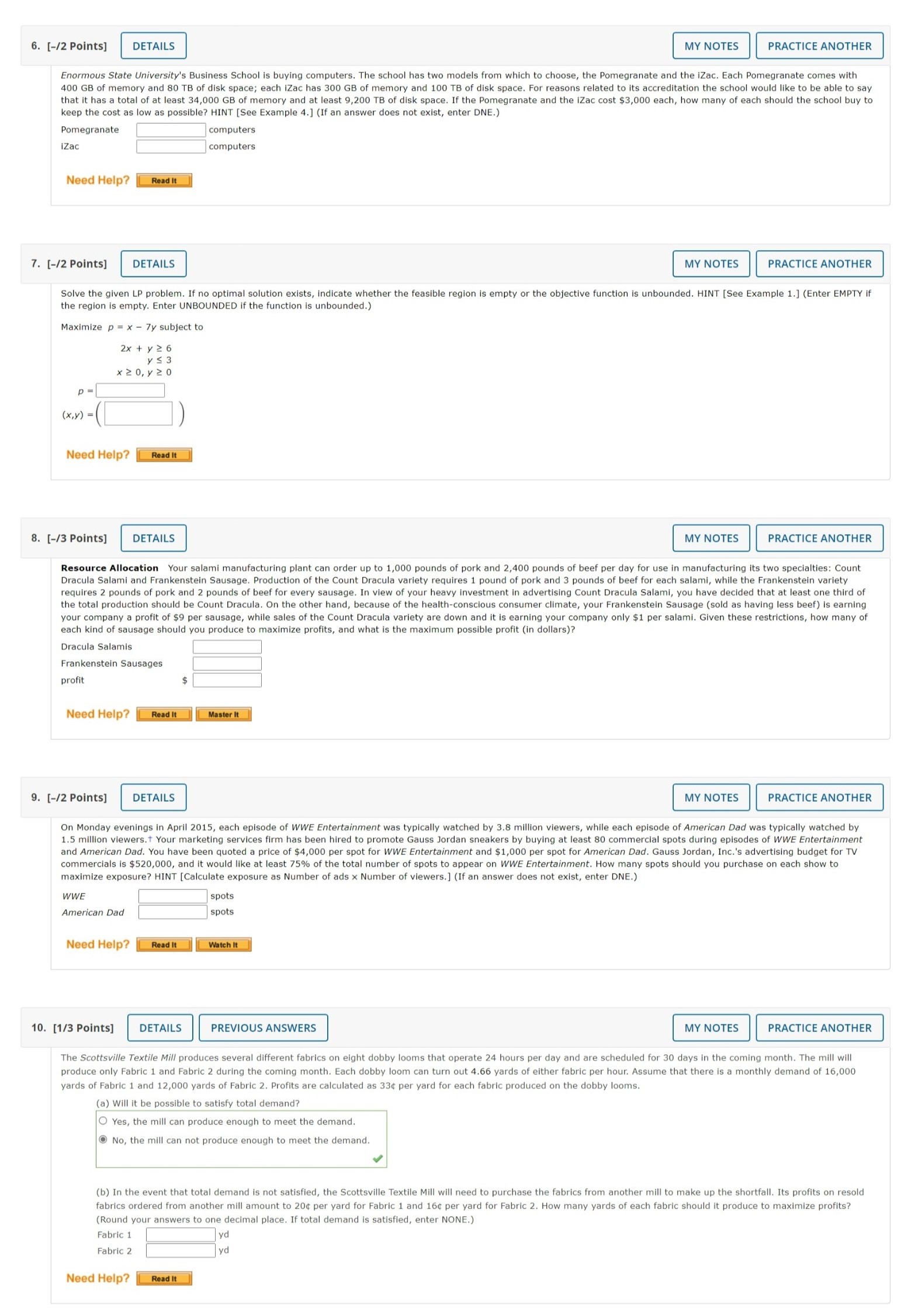 number of submissions remaining for each question part only changes if you